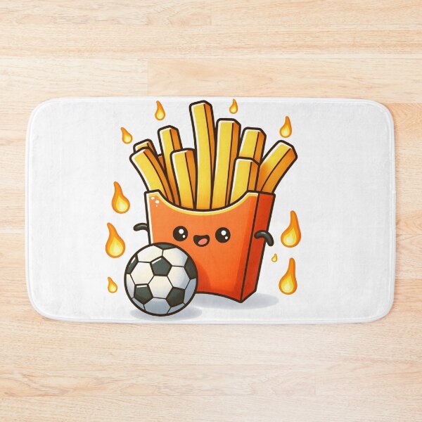 Item preview, Kawaii French Fries With Soccer Ball designed and sold by CanvasCutie.