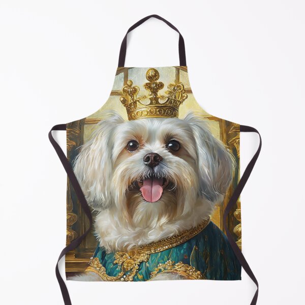 Item preview, Royal Portrait of a White Toy Breed Lap Dog, Maltese, Maltipoo, Bichon Frisé, Havanese, Bolognese designed and sold by CKWagSwag.