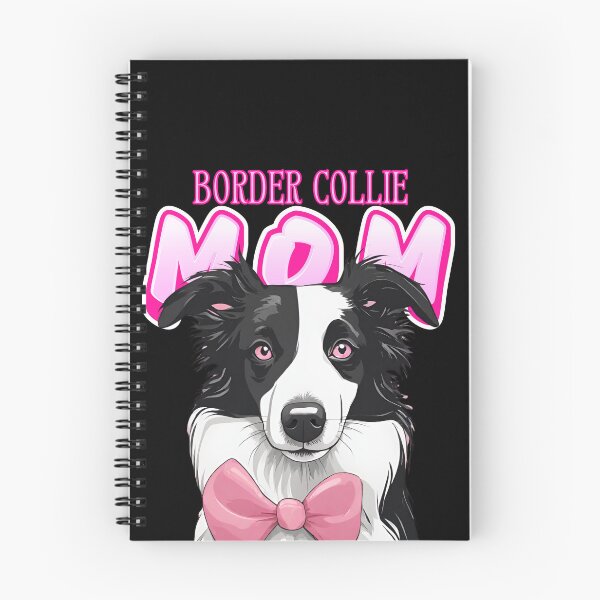 Item preview, Pink Dog Mom Black And White Border Collie Dog with Pink Bow  designed and sold by GoodyPaws.