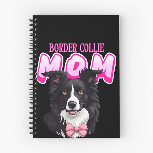 Item preview, Pink Dog Mom Black And White Border Collie Dog with Pink Bow  designed and sold by GoodyPaws.