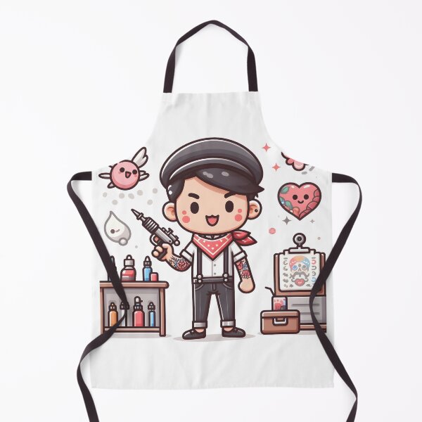 Item preview, Kawaii Tattoo Artist: Wearing A Tattoo-Themed Scarf designed and sold by CanvasCutie.