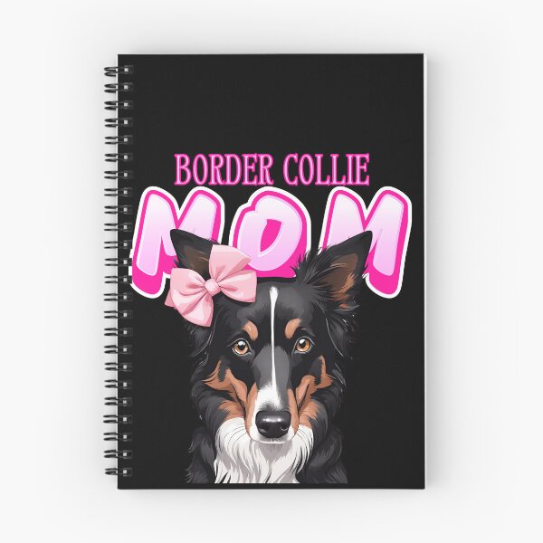 Item preview, Pink Dog Mom Black Tri Color Border Collie Dog with Pink Bow  designed and sold by GoodyPaws.