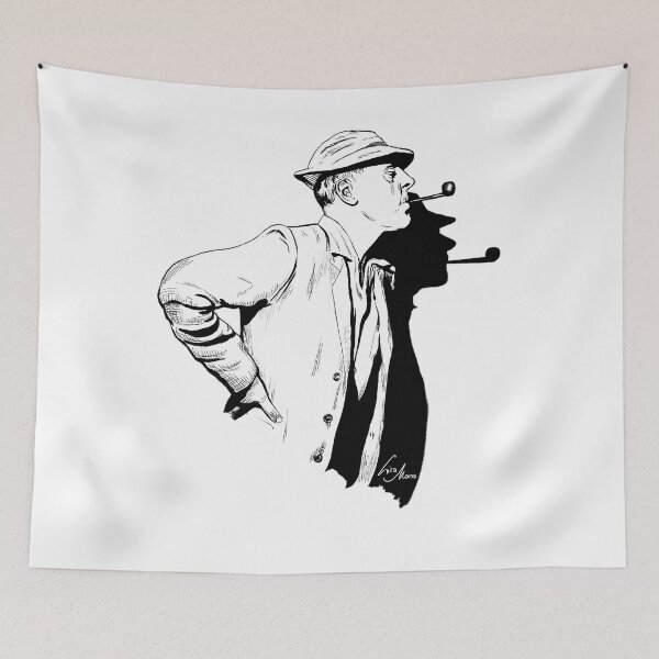Item preview, Jacques Tati Illustration designed and sold by JerrieBennett5.