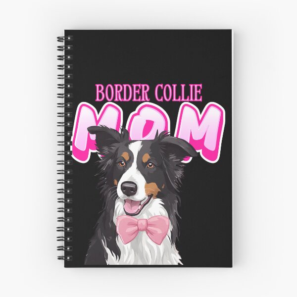 Item preview, Pink Dog Mom Black Tri Color Border Collie Dog with Pink Bow  designed and sold by GoodyPaws.