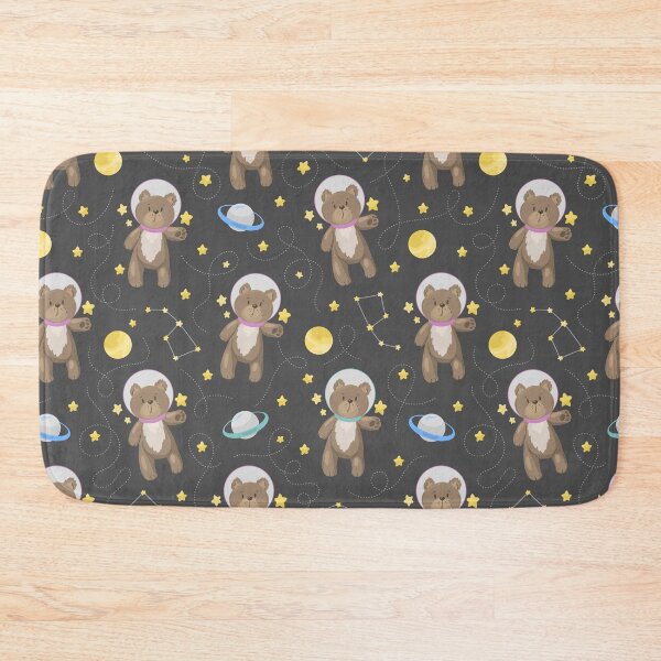 Item preview, Seamless pattern cartoon bears in spacesuit in space designed and sold by Nattalu.