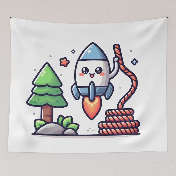 Item preview, Kawaii Rocket: Rope designed and sold by CanvasCutie.