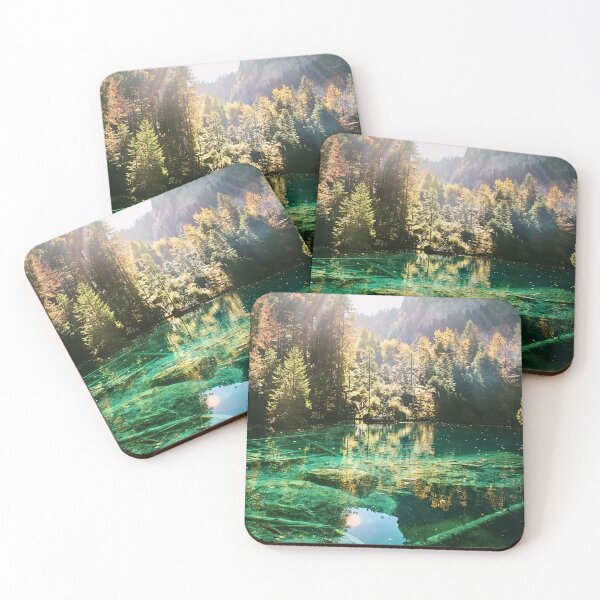 Item preview, Lake with turquoise water in the forest designed and sold by Deep Blue Ocean.
