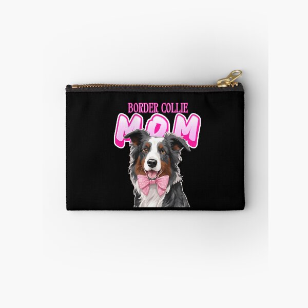 Item preview,  Pink Dog Mom Slate Blue Merle Border Collie Dog with Pink Bow  designed and sold by GoodyPaws.