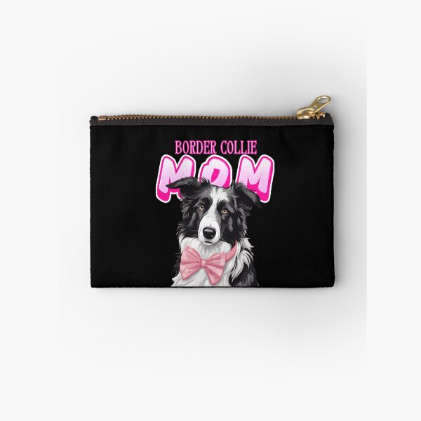 Item preview, Pink Dog Mom Slate Blue Merle Border Collie Dog with Pink Bow  designed and sold by GoodyPaws.