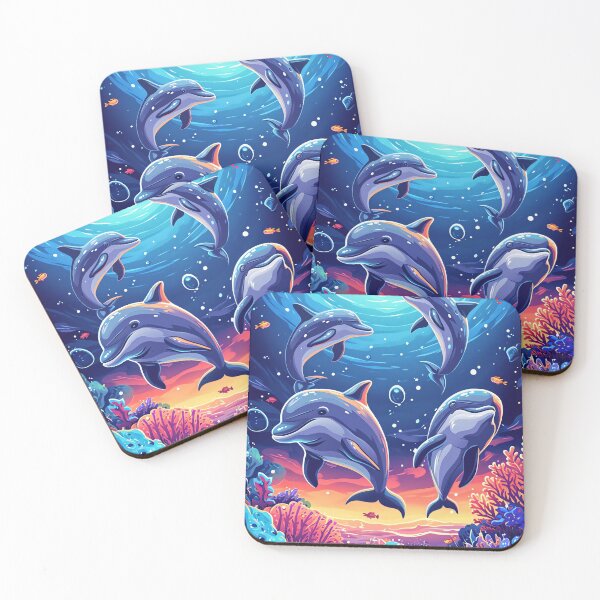 Item preview, Playful Ocean Dolphins designed and sold by cute-animals99.
