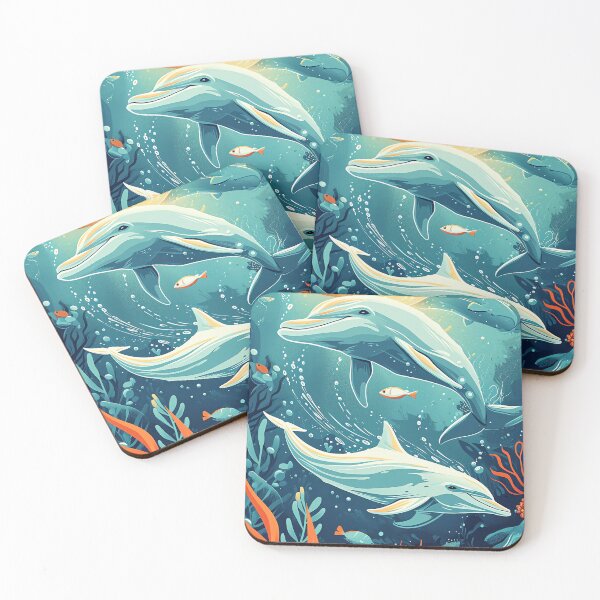 Item preview, Playful Ocean Dolphins designed and sold by cute-animals99.
