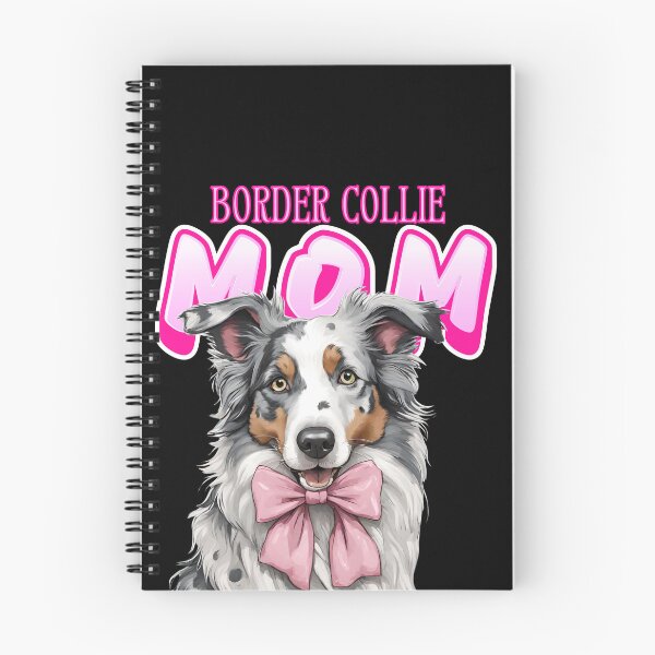 Item preview, Pink Dog Mom Slate Blue Merle Border Collie Dog with Pink Bow  designed and sold by GoodyPaws.