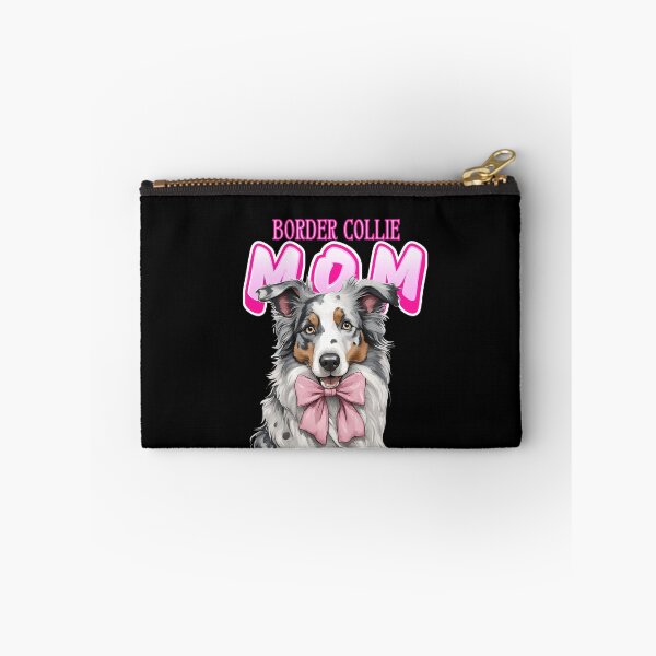 Item preview, Pink Dog Mom Slate Blue Merle Border Collie Dog with Pink Bow  designed and sold by GoodyPaws.