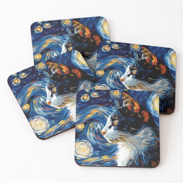 Item preview, Whiskers Under Starry Night designed and sold by unimuse.