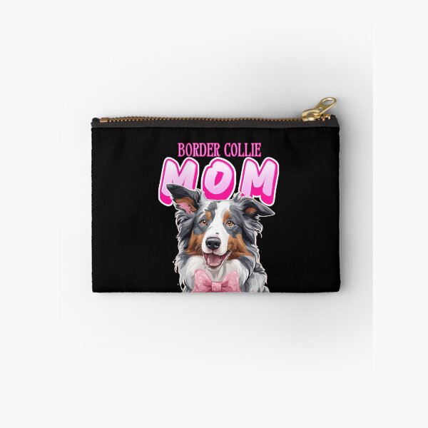 Item preview,  Pink Dog Mom Slate Blue Merle Border Collie Dog with Pink Bow  designed and sold by GoodyPaws.