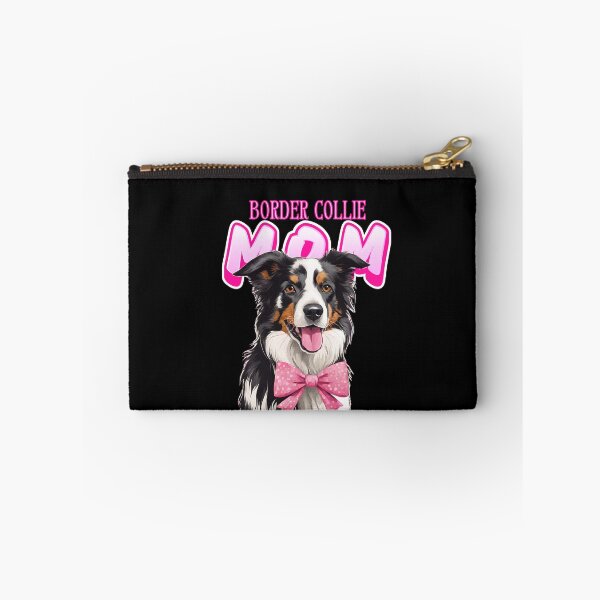 Item preview, Pink Dog Mom Slate Blue Merle Border Collie Dog with Pink Bow  designed and sold by GoodyPaws.