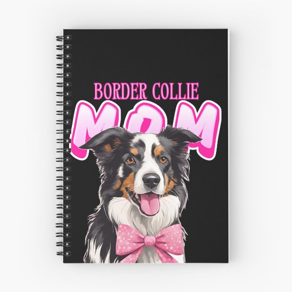 Item preview, Pink Dog Mom Slate Blue Merle Border Collie Dog with Pink Bow  designed and sold by GoodyPaws.