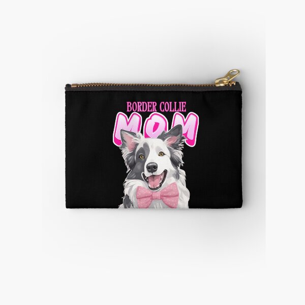 Item preview, Pink Dog Mom Slate Blue Merle Border Collie Dog with Pink Bow  designed and sold by GoodyPaws.