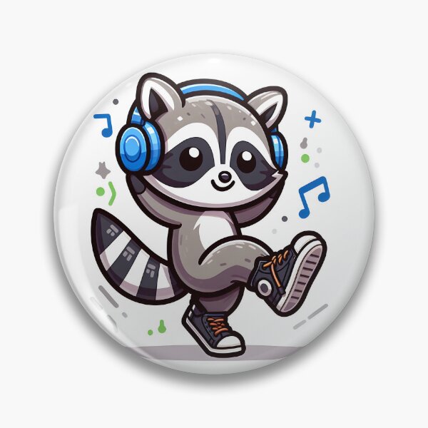 Item preview, Kawaii Raccoon With Sneakers designed and sold by CanvasCutie.