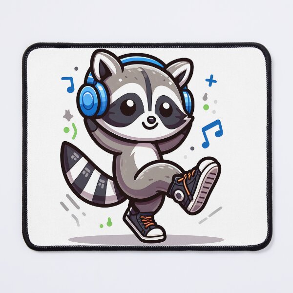 Item preview, Kawaii Raccoon With Sneakers designed and sold by CanvasCutie.