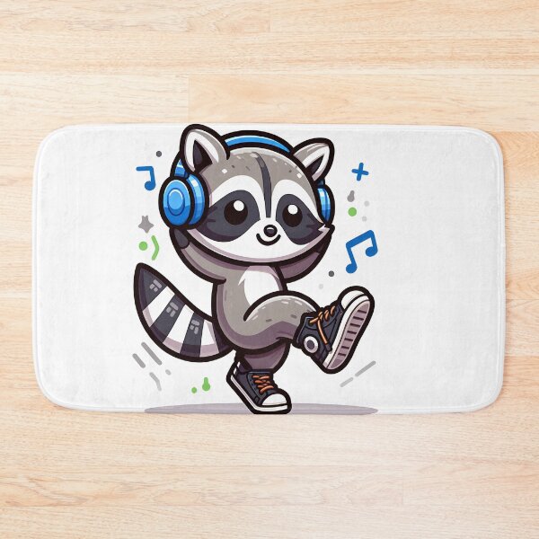 Item preview, Kawaii Raccoon With Sneakers designed and sold by CanvasCutie.