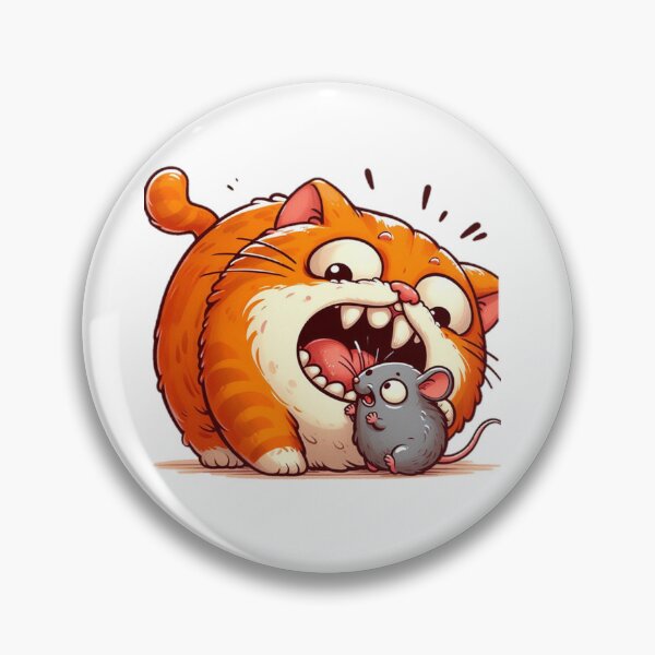 Item preview, A fat cat is about to tear into a mouse. designed and sold by liugr-dl.