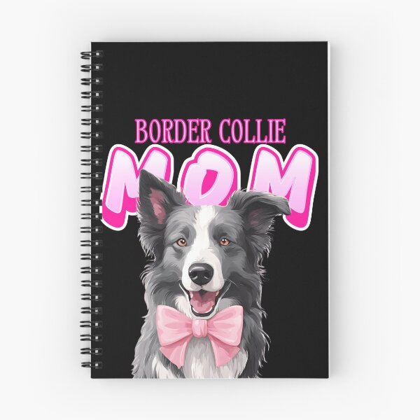Item preview, Pink Dog Mom Grey And White Border Collie Dog with Pink Bow  designed and sold by GoodyPaws.
