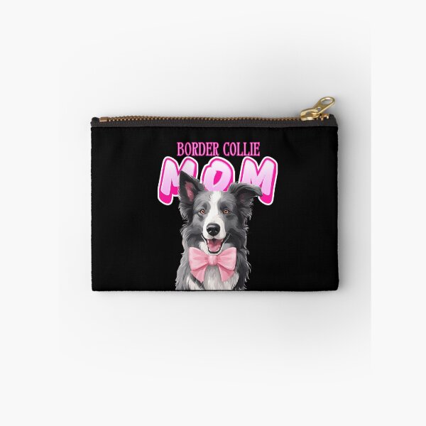 Item preview, Pink Dog Mom Grey And White Border Collie Dog with Pink Bow  designed and sold by GoodyPaws.