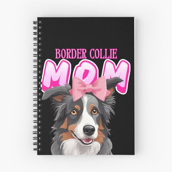 Item preview, Pink Dog Mom Grey And White Tri color Border Collie Dog with Pink Bow  designed and sold by GoodyPaws.