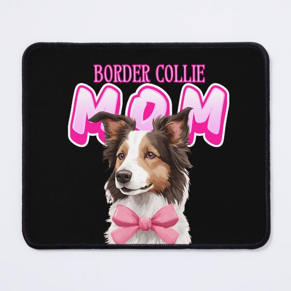 Item preview, Pink Dog Mom Sable Border Collie Dog with Pink Bow designed and sold by GoodyPaws.