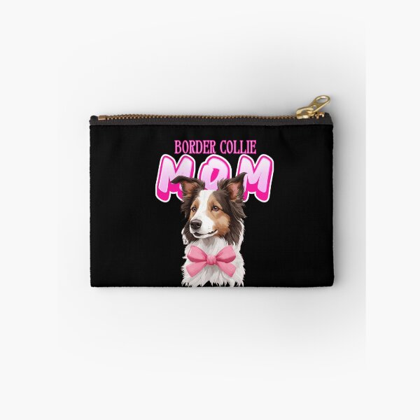 Item preview, Pink Dog Mom Sable Border Collie Dog with Pink Bow  designed and sold by GoodyPaws.