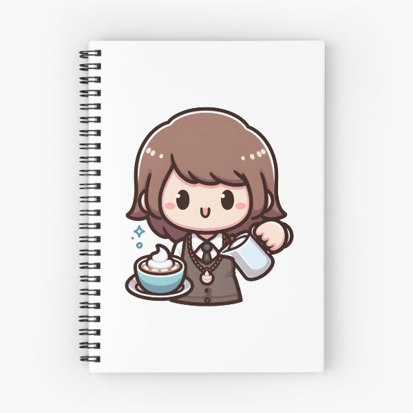 Item preview, Kawaii Barista With A Frothy Milk Necklace designed and sold by CanvasCutie.