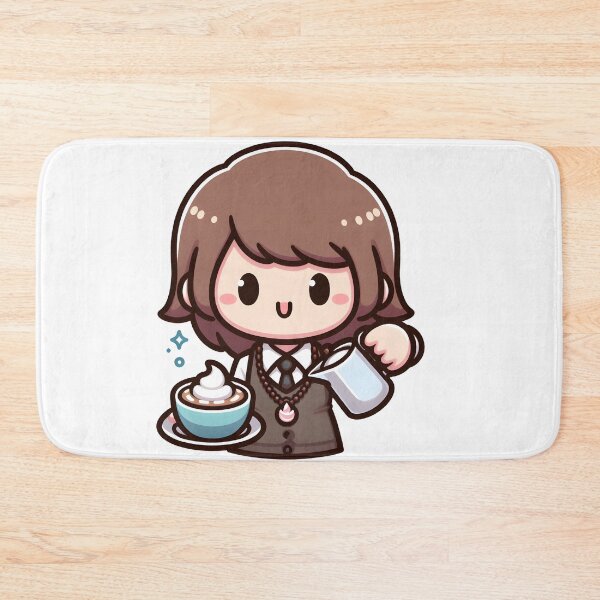 Item preview, Kawaii Barista With A Frothy Milk Necklace designed and sold by CanvasCutie.
