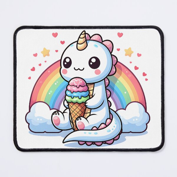 Item preview, Kawaii Cuddly Hydra: Holding An Ice Cream Cone designed and sold by CanvasCutie.