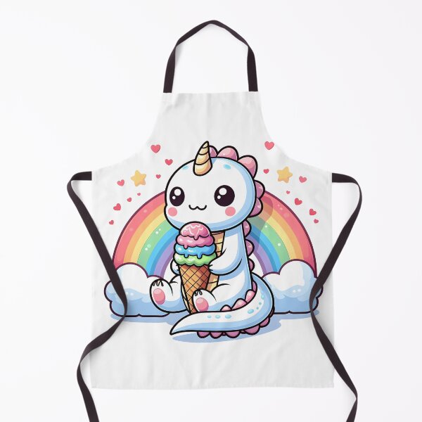 Item preview, Kawaii Cuddly Hydra: Holding An Ice Cream Cone designed and sold by CanvasCutie.