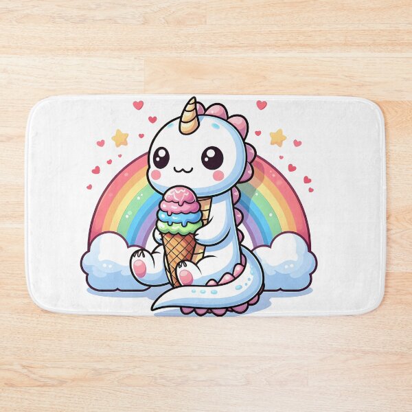 Item preview, Kawaii Cuddly Hydra: Holding An Ice Cream Cone designed and sold by CanvasCutie.