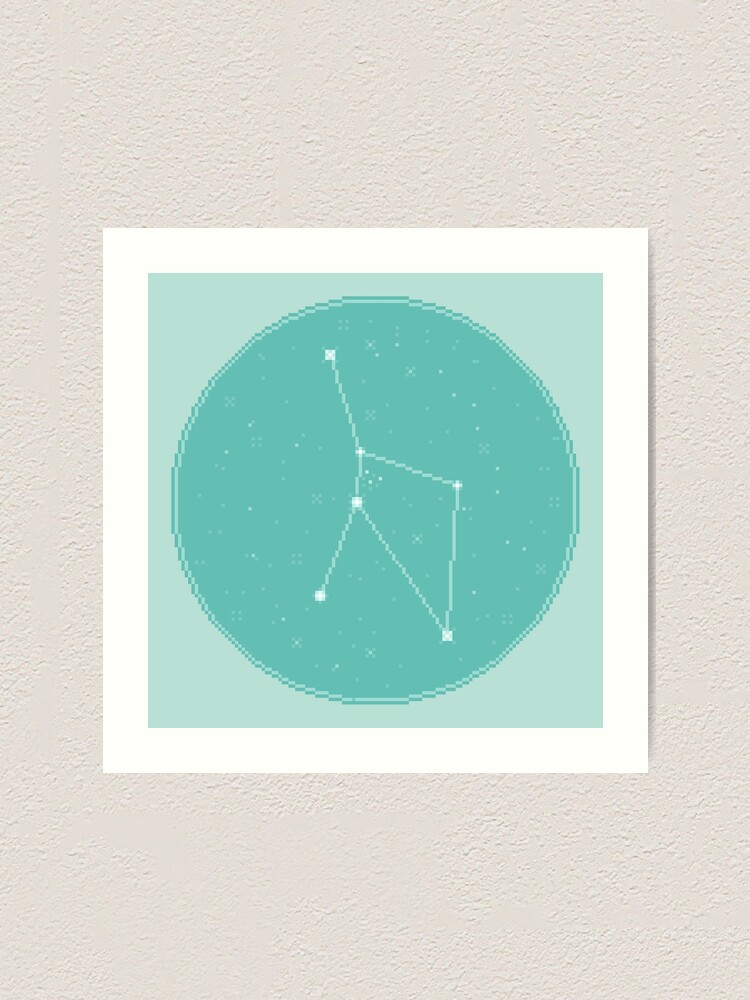 Alternate view of 8bit Constellations: Cancer Art Print