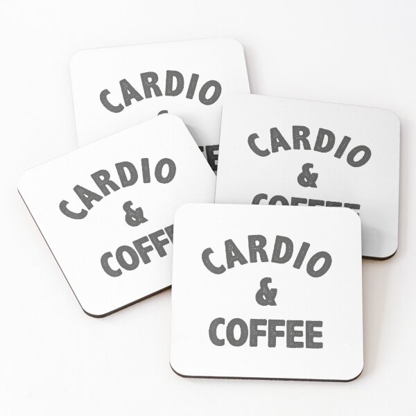 Item preview, Cardio And Coffee Running Fitness Black Text designed and sold by msicalY2KShop.