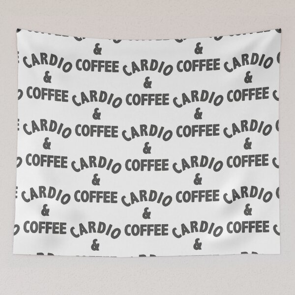 Item preview, Cardio And Coffee Running Fitness Black Text designed and sold by msicalY2KShop.
