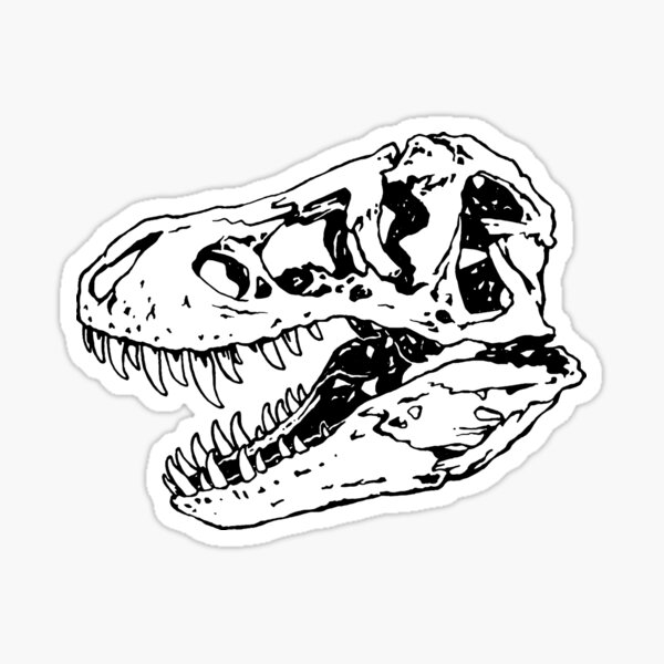 Geo-rex Vortex | Black | Dinosaur Fossil Art Sticker