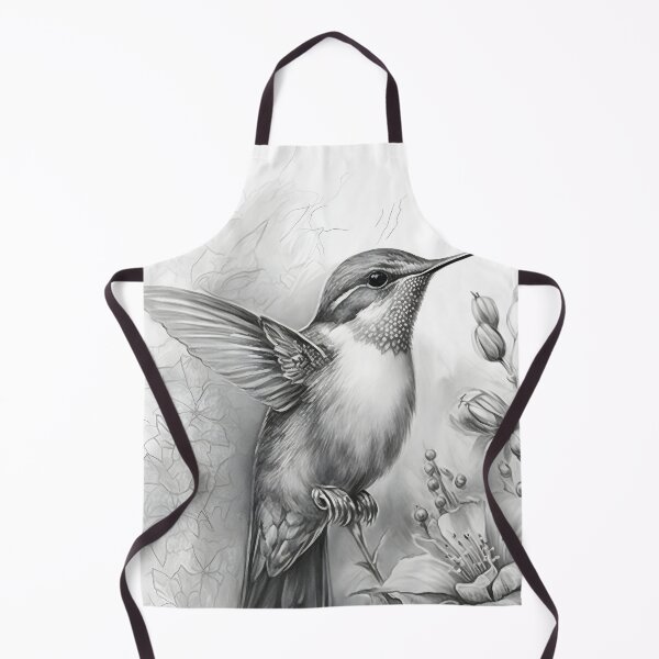 Item preview, Black and White Humming bird Pencil Drawing designed and sold by Pencil-Art.