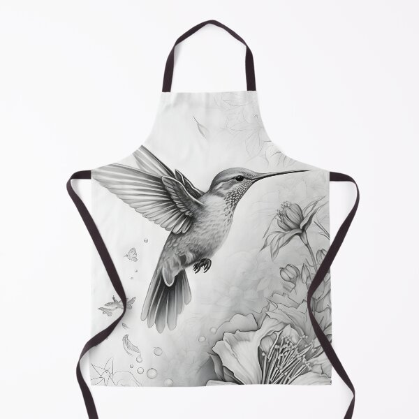 Item preview, Black and White Humming bird Pencil Drawing designed and sold by Pencil-Art.