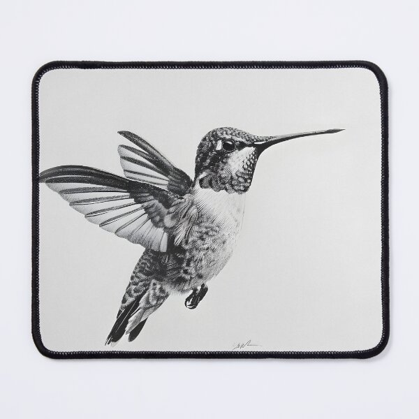 Item preview, Black and White Humming bird Pencil Drawing designed and sold by Pencil-Art.