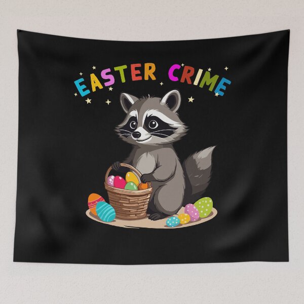 Item preview, Funny raccoon costume with Easter eggs designed and sold by LuminOrb.