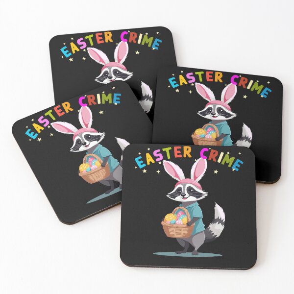 Item preview, Funny raccoon costume Easter eggs Easter bunnies designed and sold by LuminOrb.