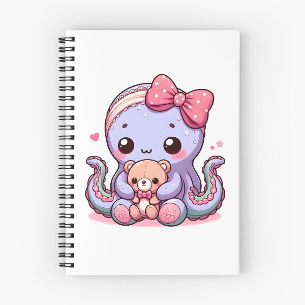 Item preview, Kawaii Blushing Kraken With A Cute Headband designed and sold by CanvasCutie.