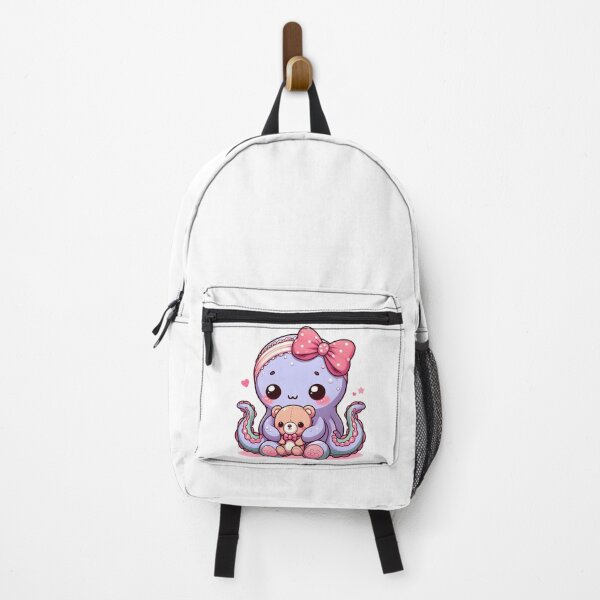 Item preview, Kawaii Blushing Kraken With A Cute Headband designed and sold by CanvasCutie.