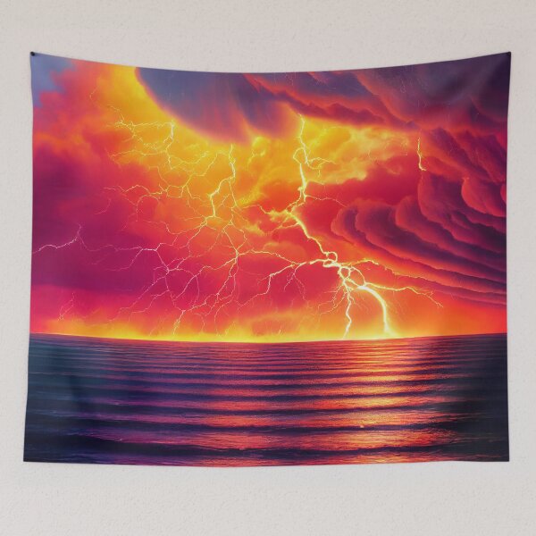 Item preview, Thunderstorm by the sea designed and sold by FlowersColorful.