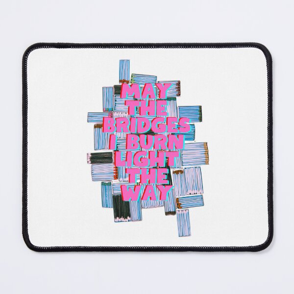 Item preview, May The Bridges I Burn Light The Way Matchbox Pattern Risograph designed and sold by Dazzline Designs.