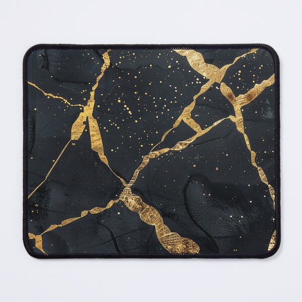 Item preview, Kintsugi Noir: Black and Gold Pattern designed and sold by 33wolvesdesigns.